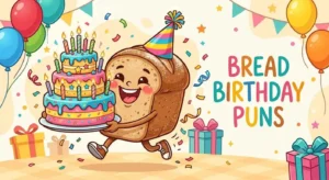 Happy bread celebrating birthday party