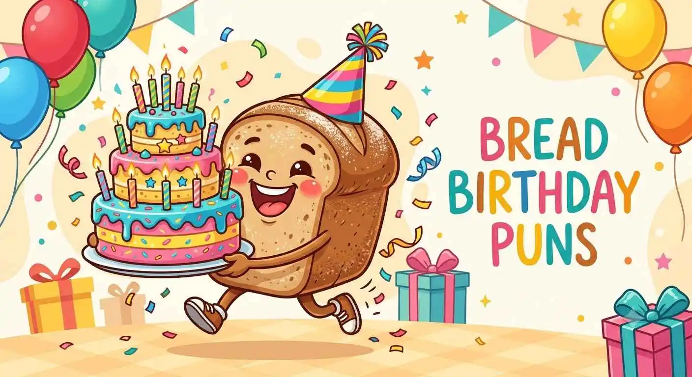 Happy bread celebrating birthday party
