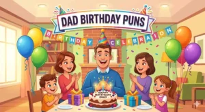 Happy dad birthday celebration scene