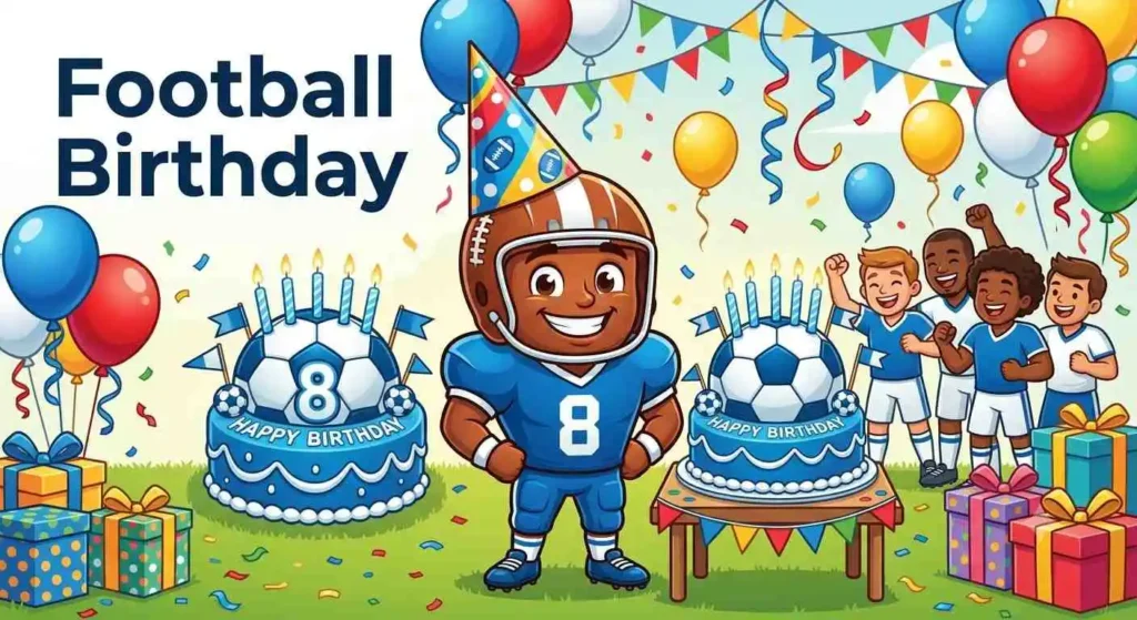 Football birthday mascot party