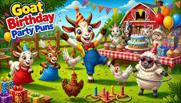 Goat Birthday Party Puns          