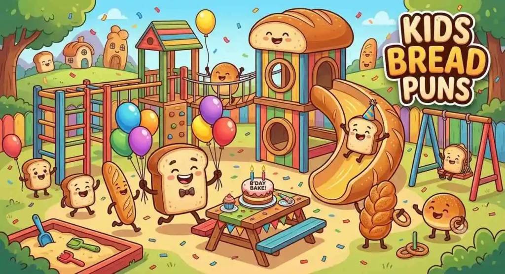 Cute bread kids birthday fun