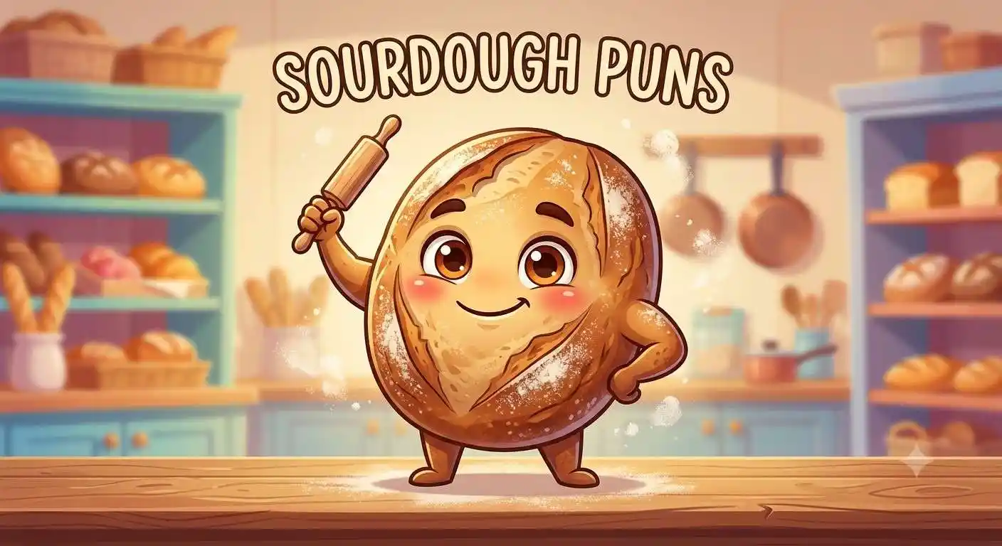 Cute smiling sourdough loaf character