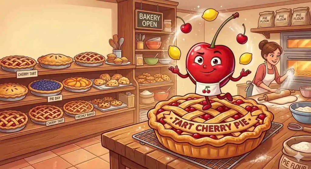 Sassy tart cherry cartoon character