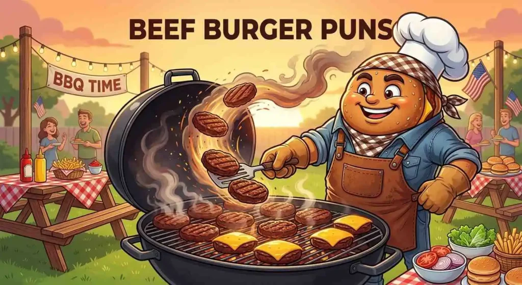 Beef Burger Grilling