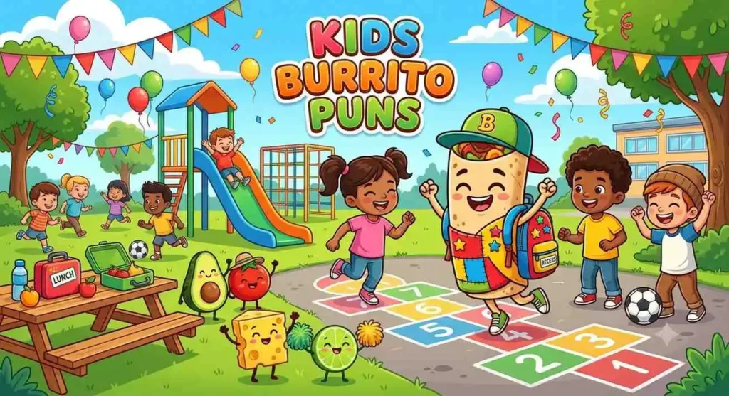 Cute burrito with children