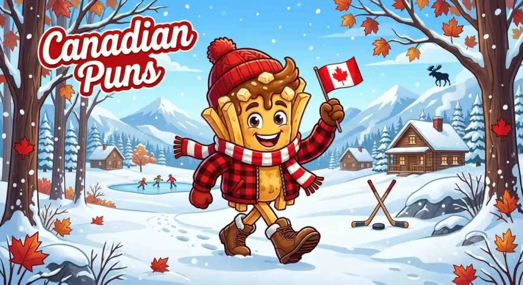 Canadian poutine in winter
