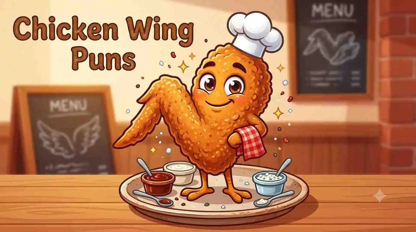 Funny chicken wing character