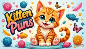 Cute playful kitten smiling