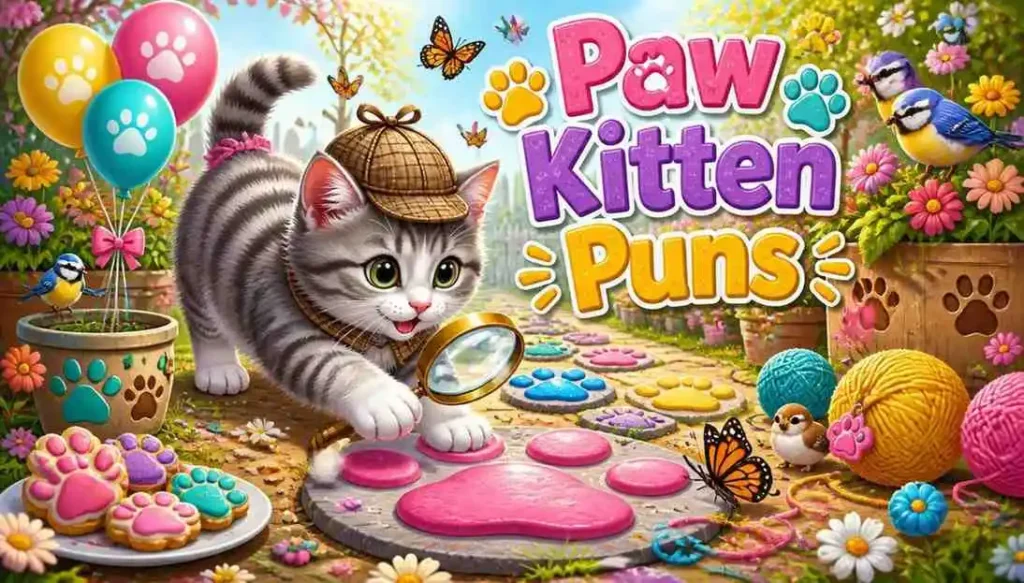 Kitten waving funny little paws