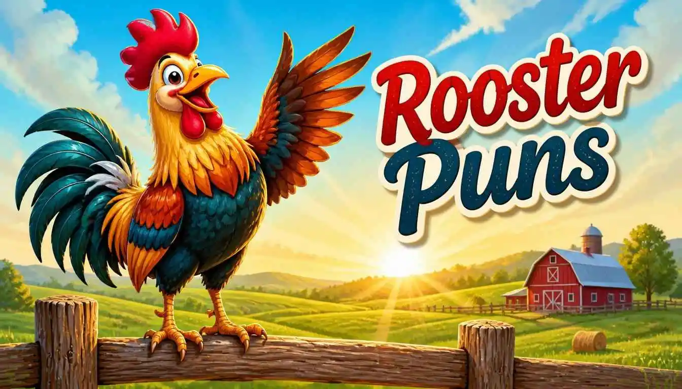 Funny rooster smiling