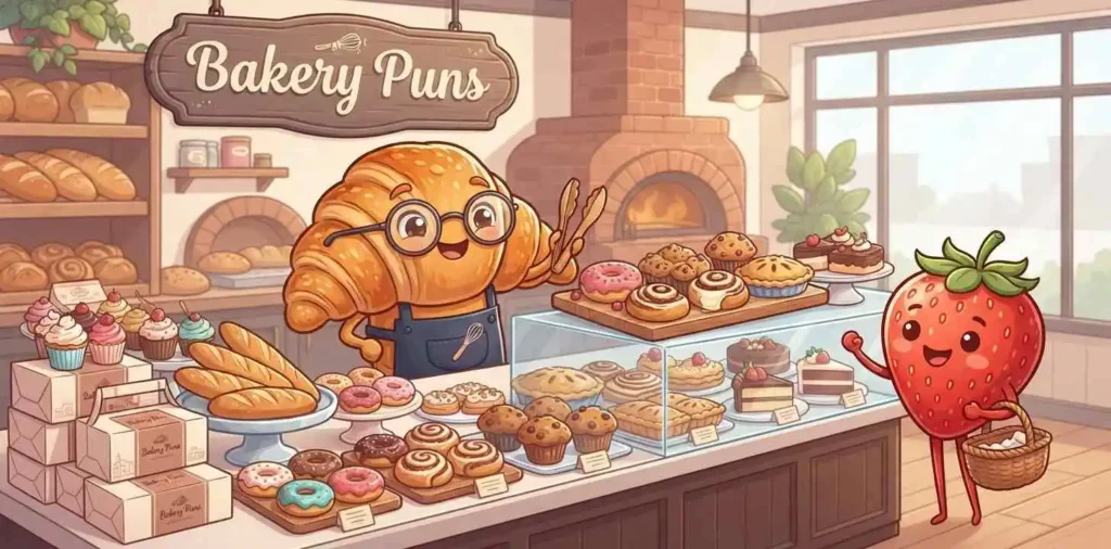 Funny bakery pastry character