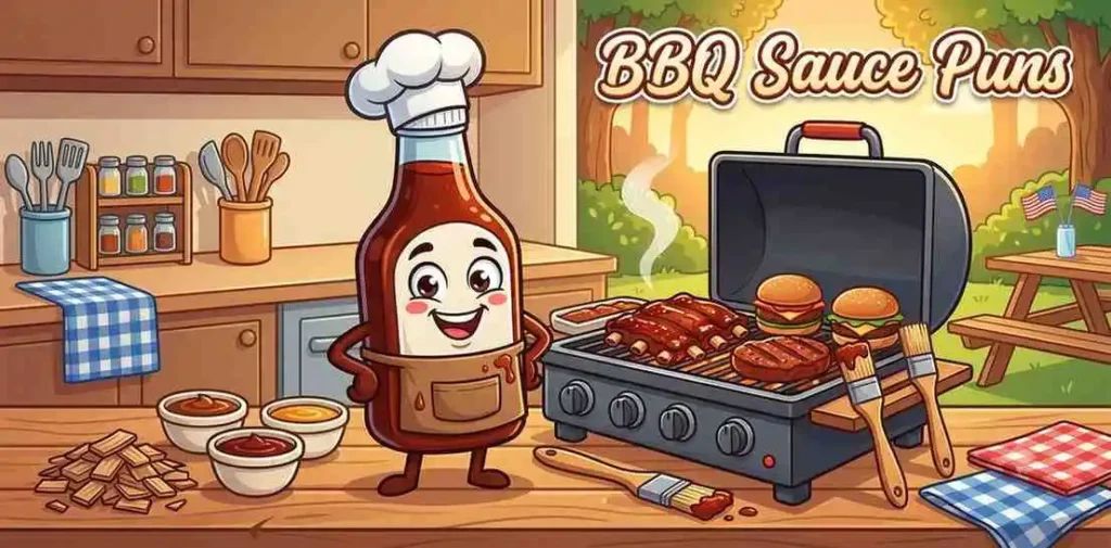 BBQ sauce bottle character