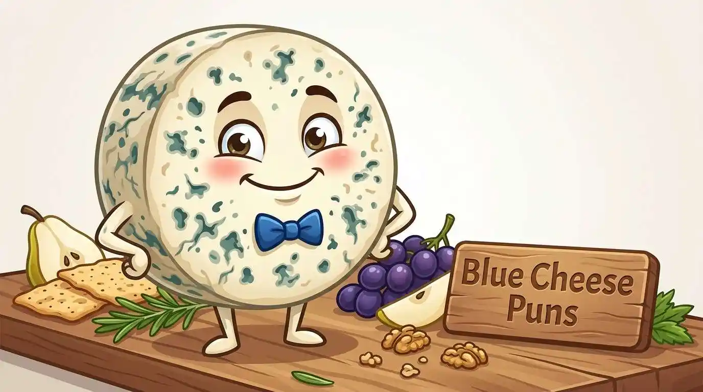Funny blue cheese character