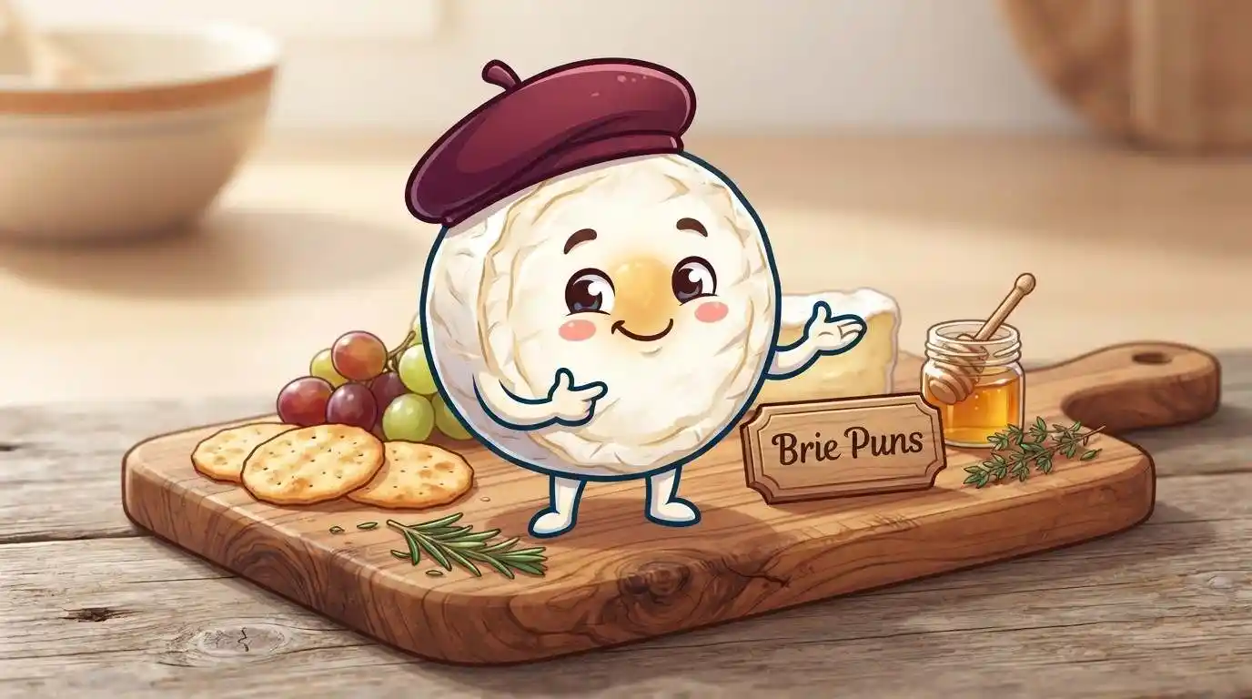 Funny Brie cheese character