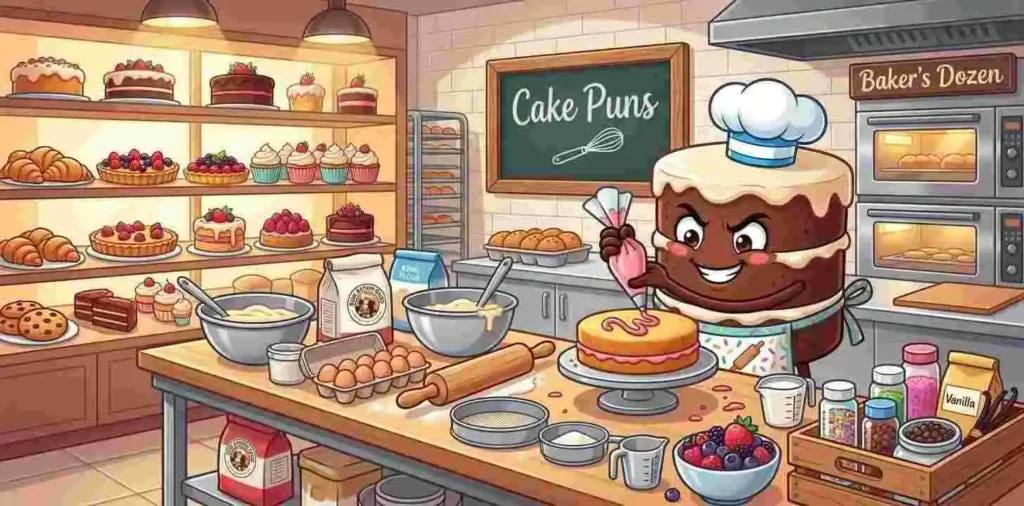 Funny cake character baking