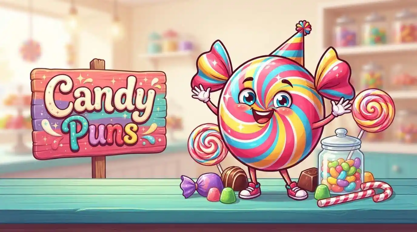 Funny colorful candy character