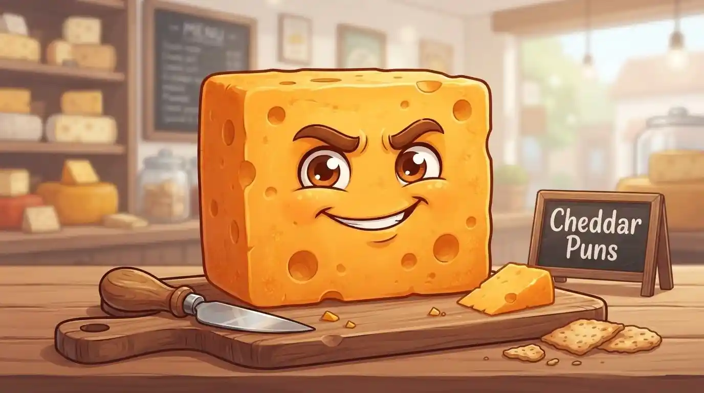 Funny cheddar cheese character