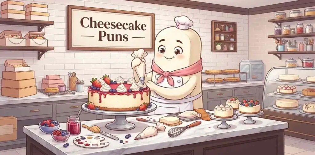 Funny cheesecake character