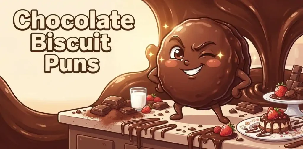 Funny chocolate biscuit character