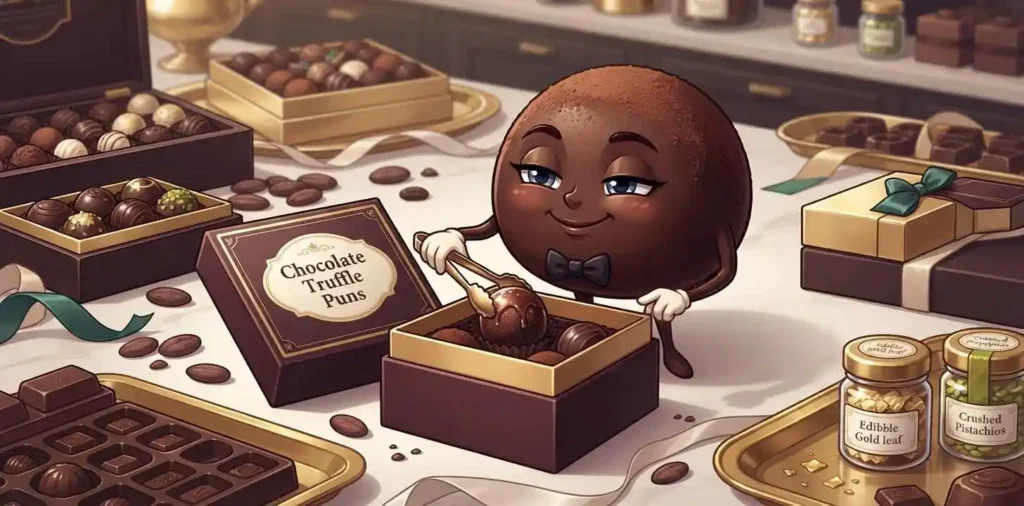 Funny chocolate truffle character