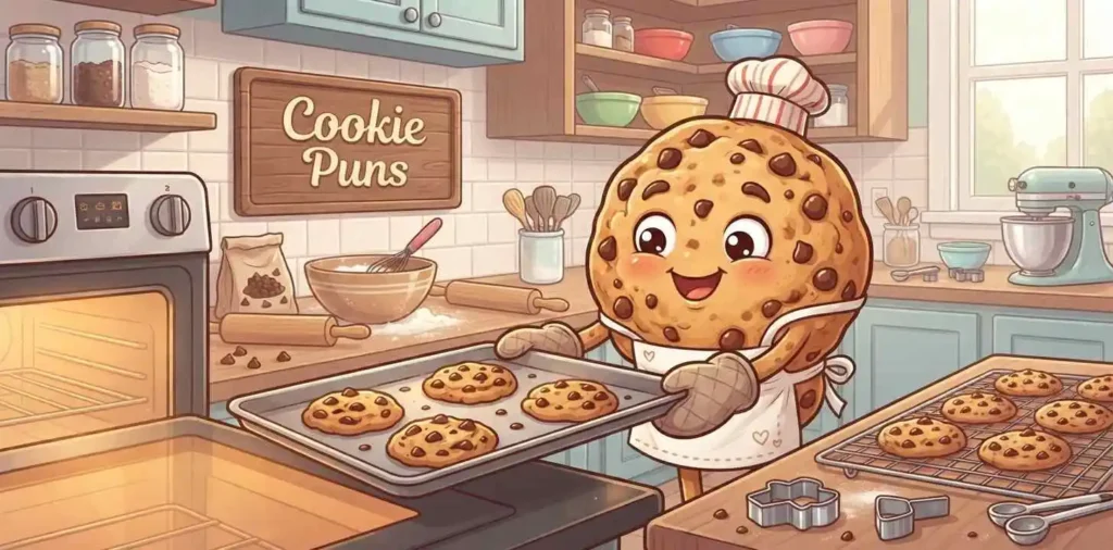 Funny cookie character baking