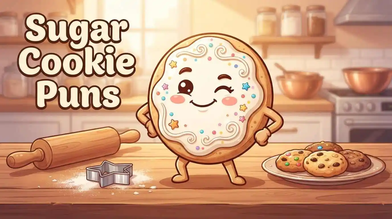 Funny sugar cookie with sprinkles