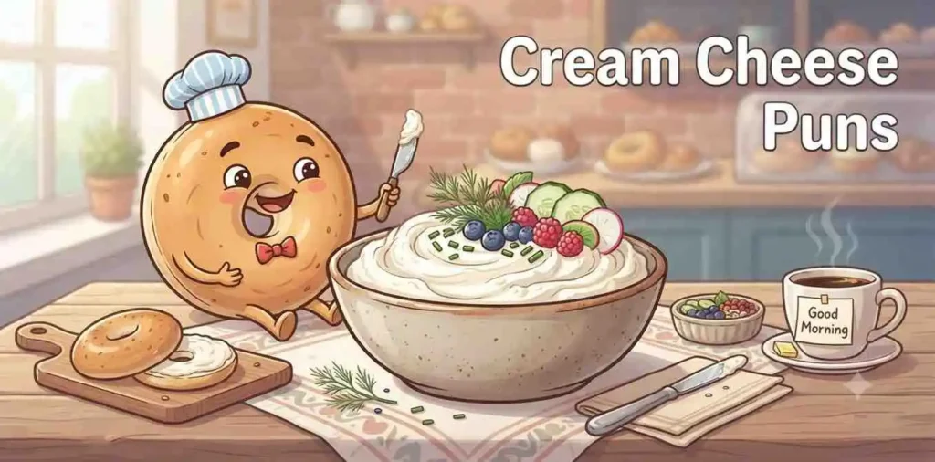 Bagel with cream cheese spread