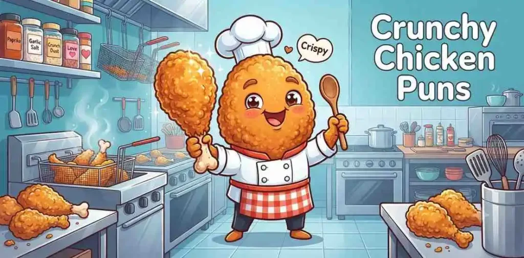 Crispy fried chicken character