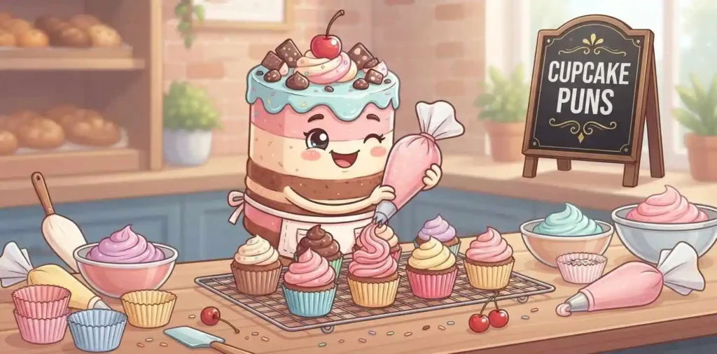 Cake character decorating cupcakes