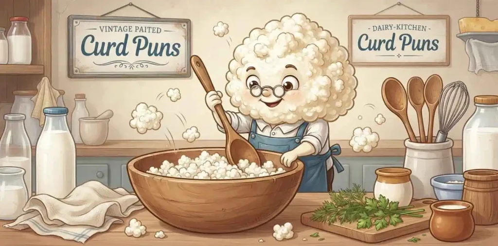Funny cottage cheese curd character