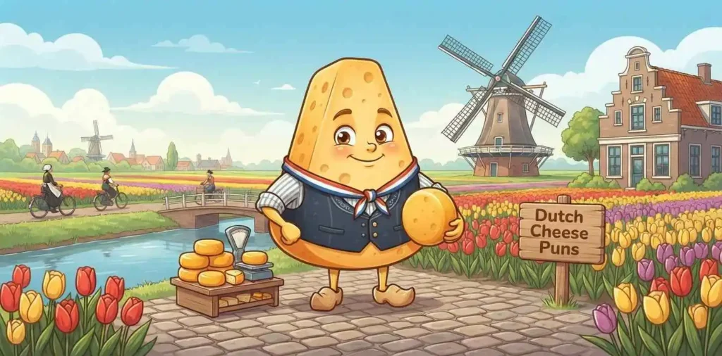 Gouda cheese in Dutch setting
