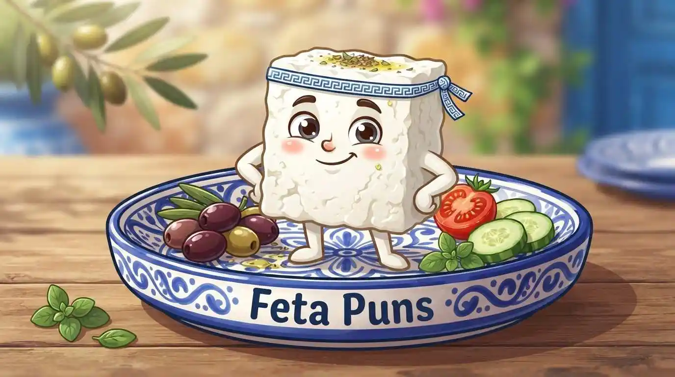 Funny Feta cheese character