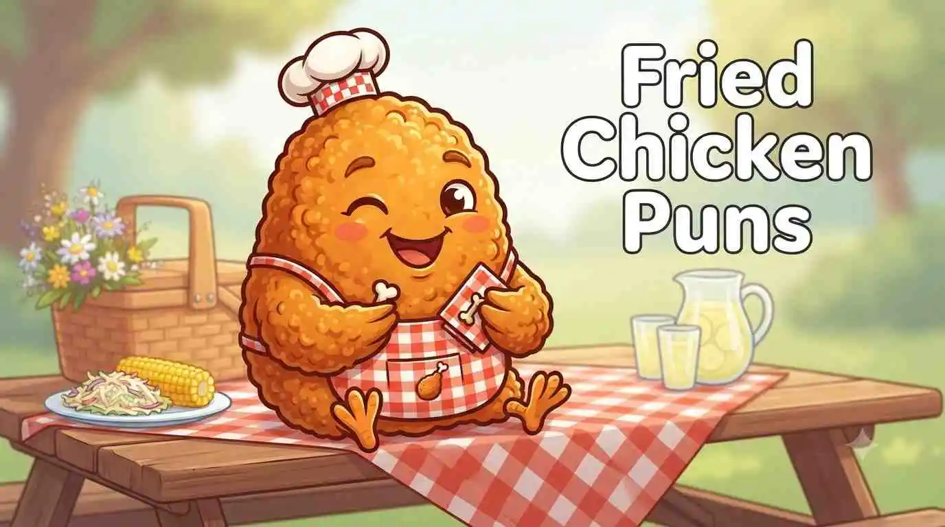 Cute fried chicken mascot illustration