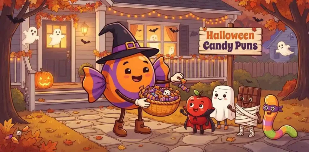 Funny Halloween candy character