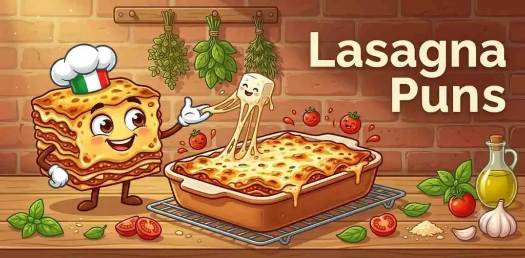Funny lasagna smiling