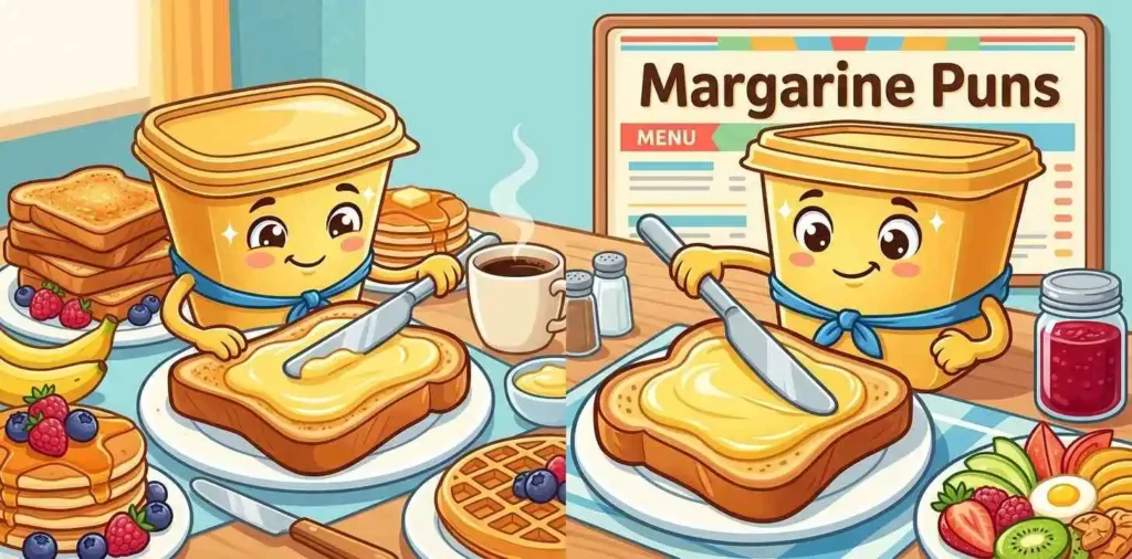Funny margarine character smiling