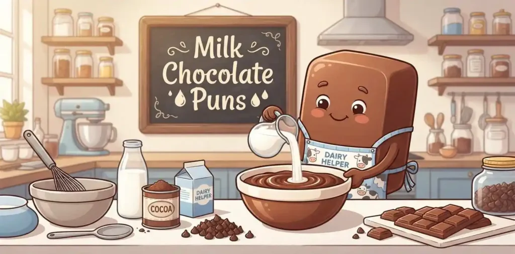 Funny milk chocolate character
