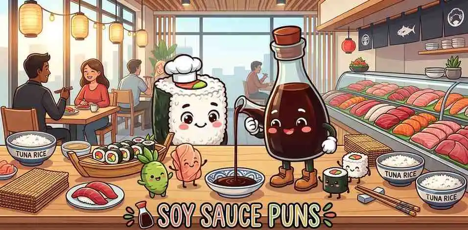 Smiling soy sauce bottle