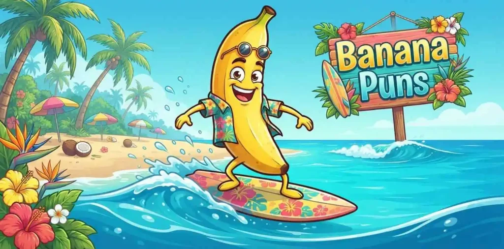 Funny banana tropical adventure