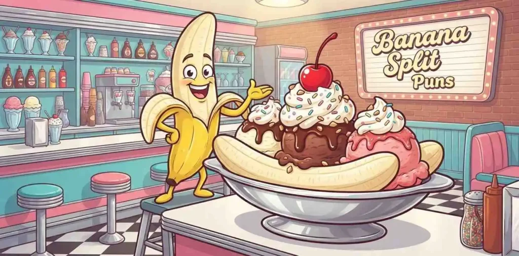 banana split with ice cream
