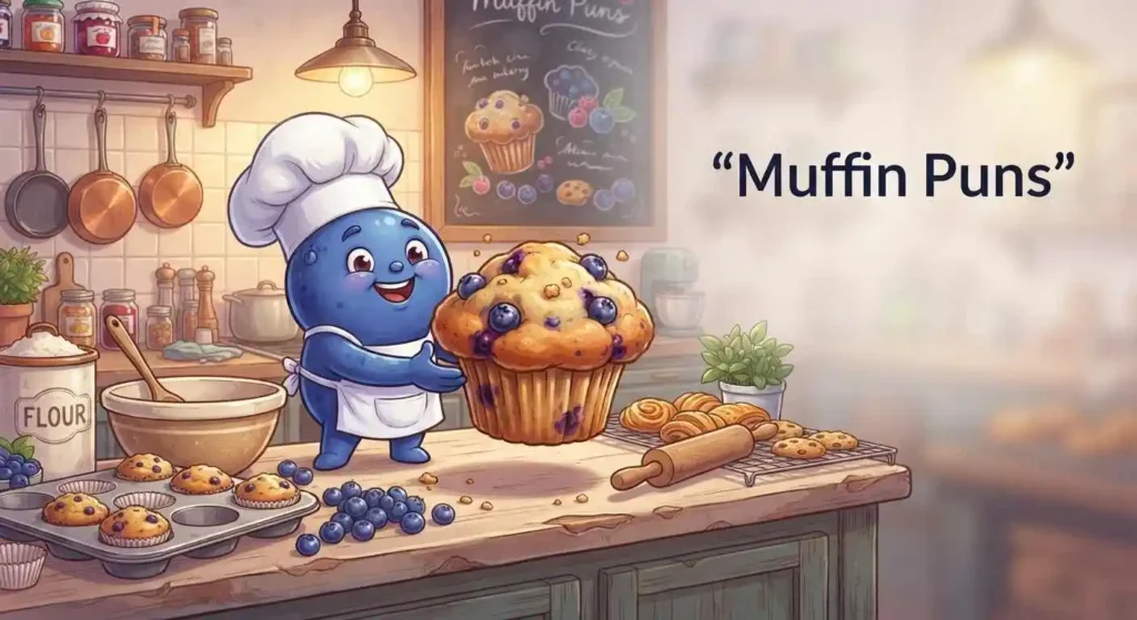 Blueberry muffin at bakery