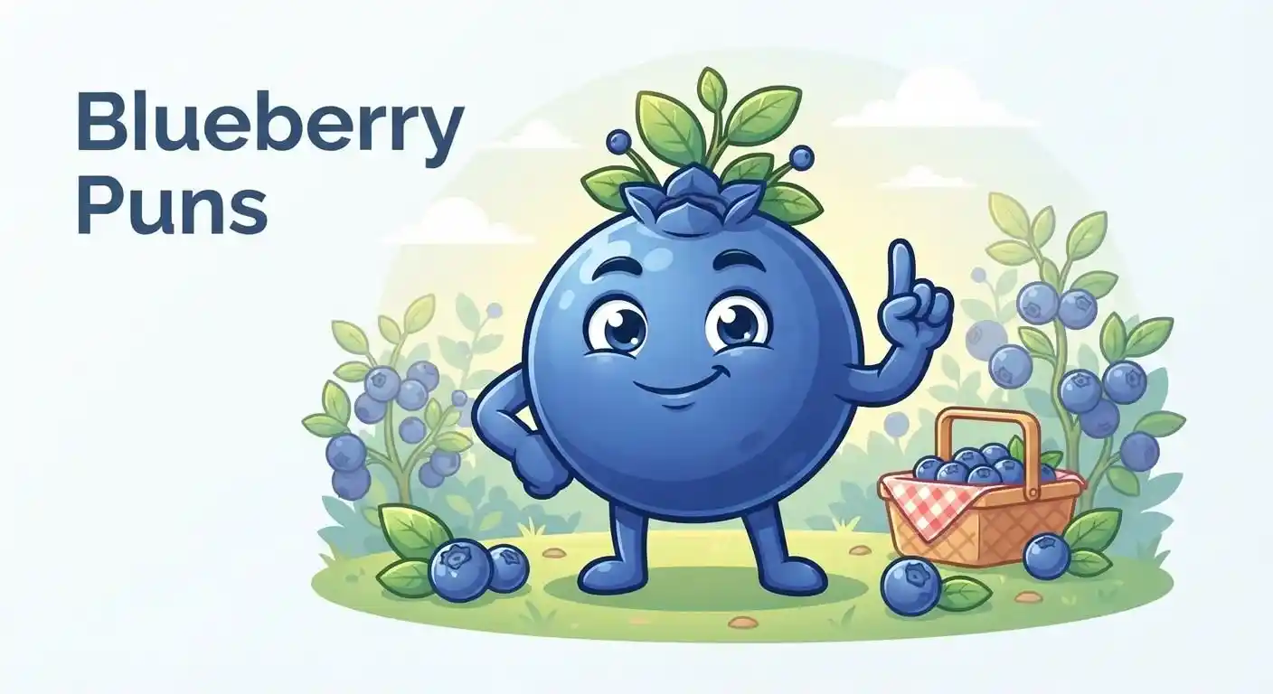 Funny blueberry character smiling