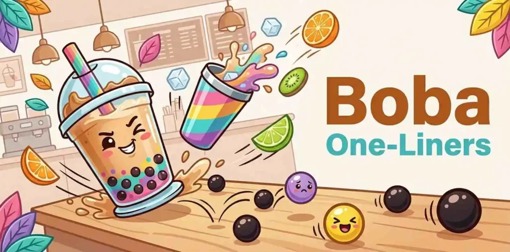 Playful boba cup with pearls