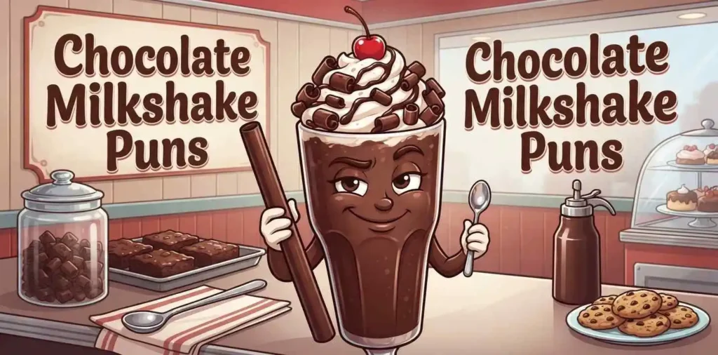 Funny chocolate milkshake
