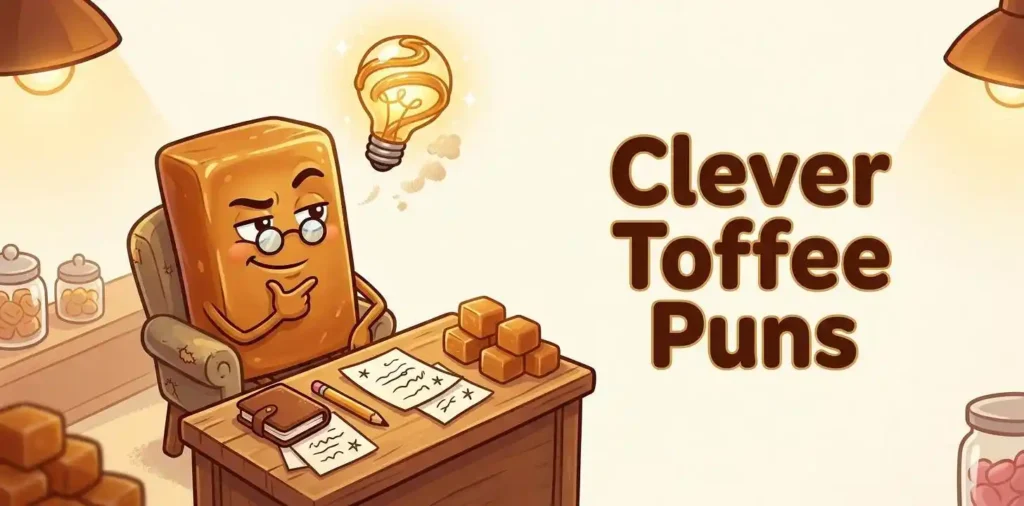 Clever toffee candy with lightbulb