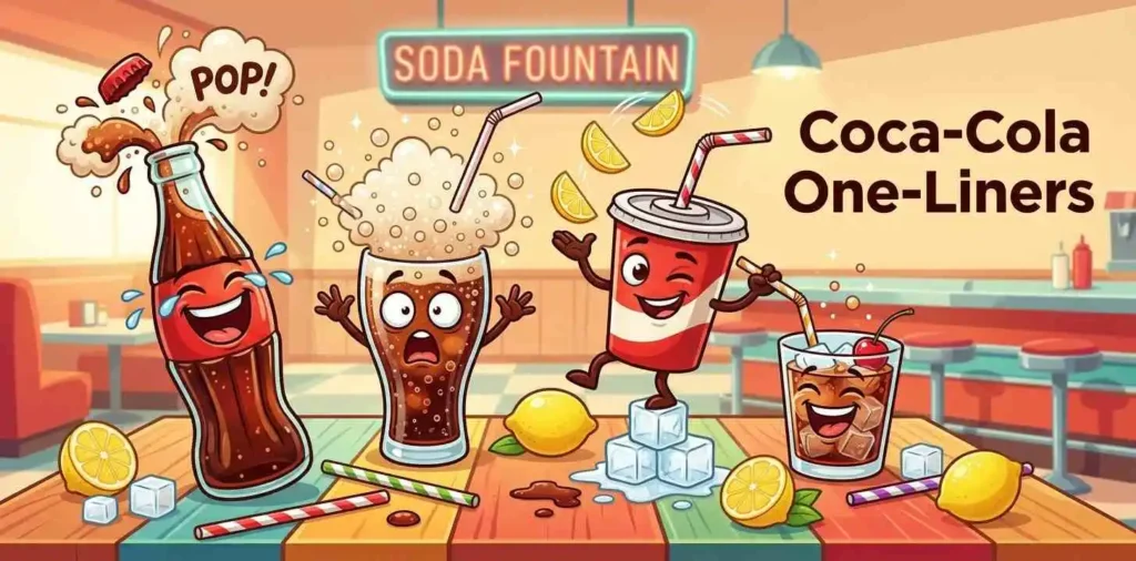 Cola drinks laughing together