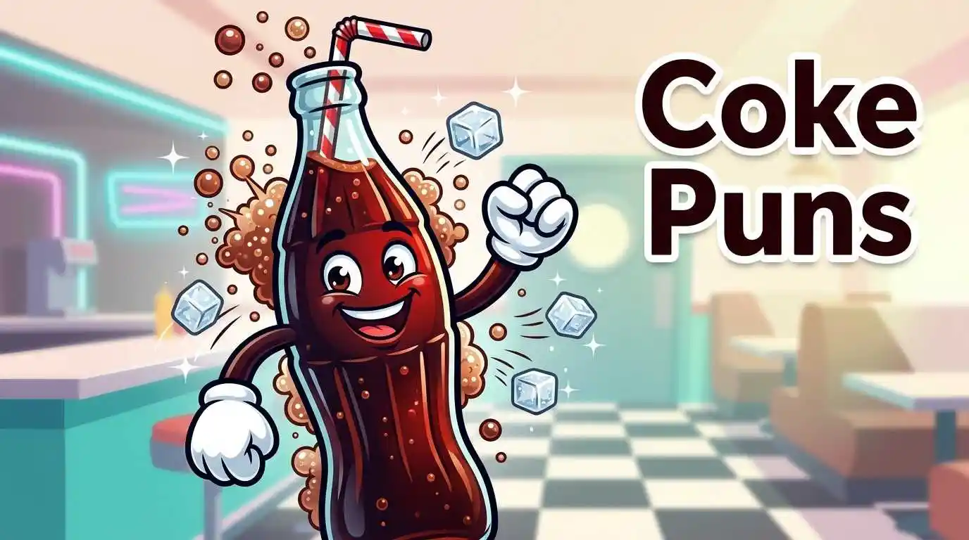 Funny cola bottle laughing happily