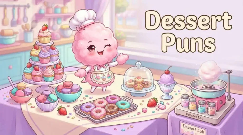Cotton candy dessert character