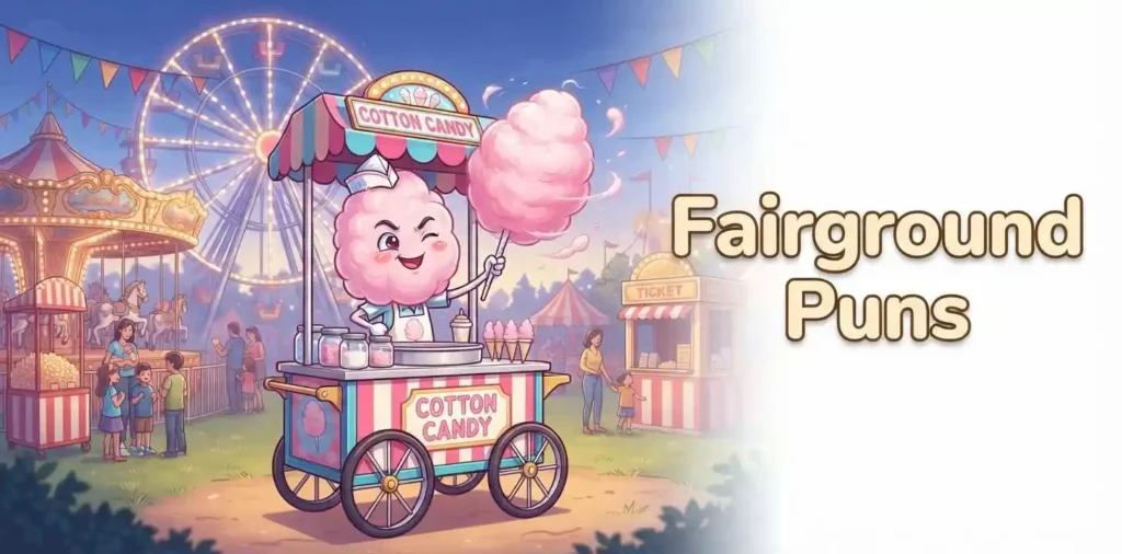 Cotton candy character at fairground